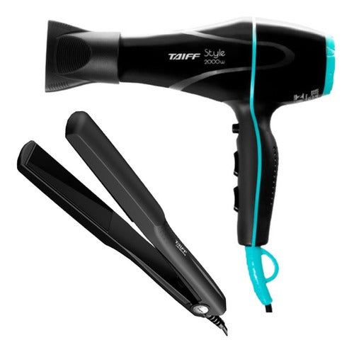 Secador De Cabelo Taiff 2000w + Prancha Taiff Ceramic Bivolt