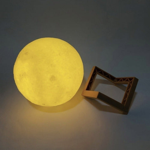 Luminária Lua Cheia 3d Abajur Mesa Portatil Decoração Quarto